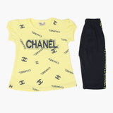 Girls Half Sleeves Suit - Yellow, Girls Suits, Chase Value, Chase Value