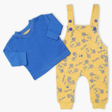 Newborn Boys Full Sleeves Romper 2pcs - Yellow, Newborn Boys Winterwear, Chase Value, Chase Value