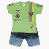 Boys Half Sleeves Suit - Green, Boys Sets & Suits, Chase Value, Chase Value
