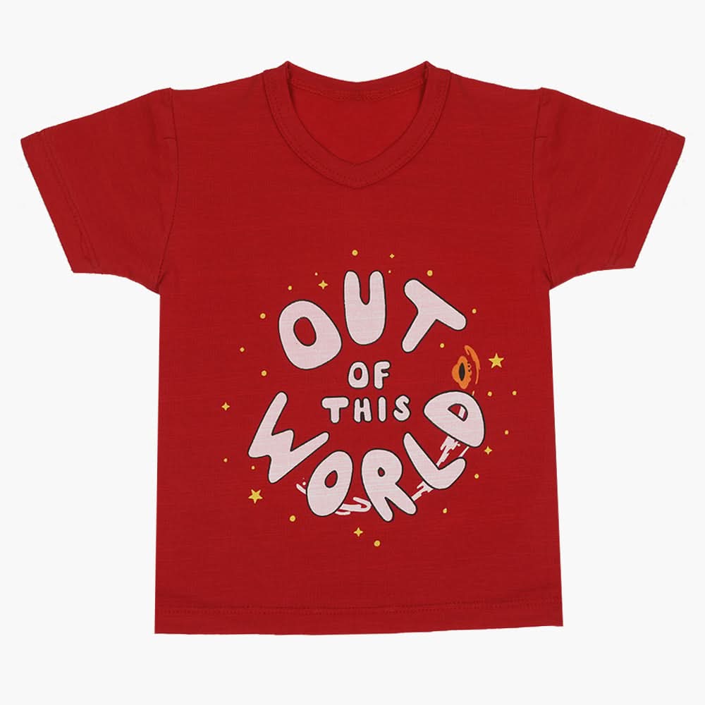 Boys Half Sleeves T-Shirt - Red, Boys T-Shirts, Chase Value, Chase Value