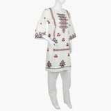 Women's Embroidered Kurti - Off White, Women Ready Kurtis, Chase Value, Chase Value
