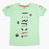 Boys Half Sleeves T-Shirt - Light Green, Boys T-Shirts, Chase Value, Chase Value