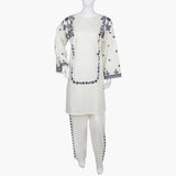 Women's Embroidered 2Pcs Suit - Off White, Women Shalwar Suits, Chase Value, Chase Value