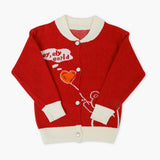 Newborn Girls Sweater - Red, Newborn Girls Winterwear, Chase Value, Chase Value