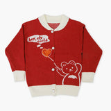 Newborn Girls Sweater - Red, Newborn Girls Winterwear, Chase Value, Chase Value