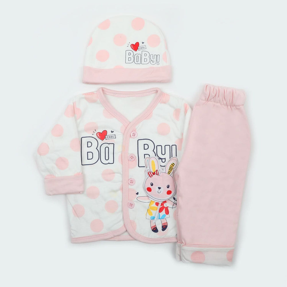 Newborn Girls Full Sleeves Suit - Light Pink, Newborn Girls Sets & Suits, Chase Value, Chase Value