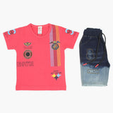 Boys Half Sleeves Suit - Dark Pink, Boys Sets & Suits, Chase Value, Chase Value
