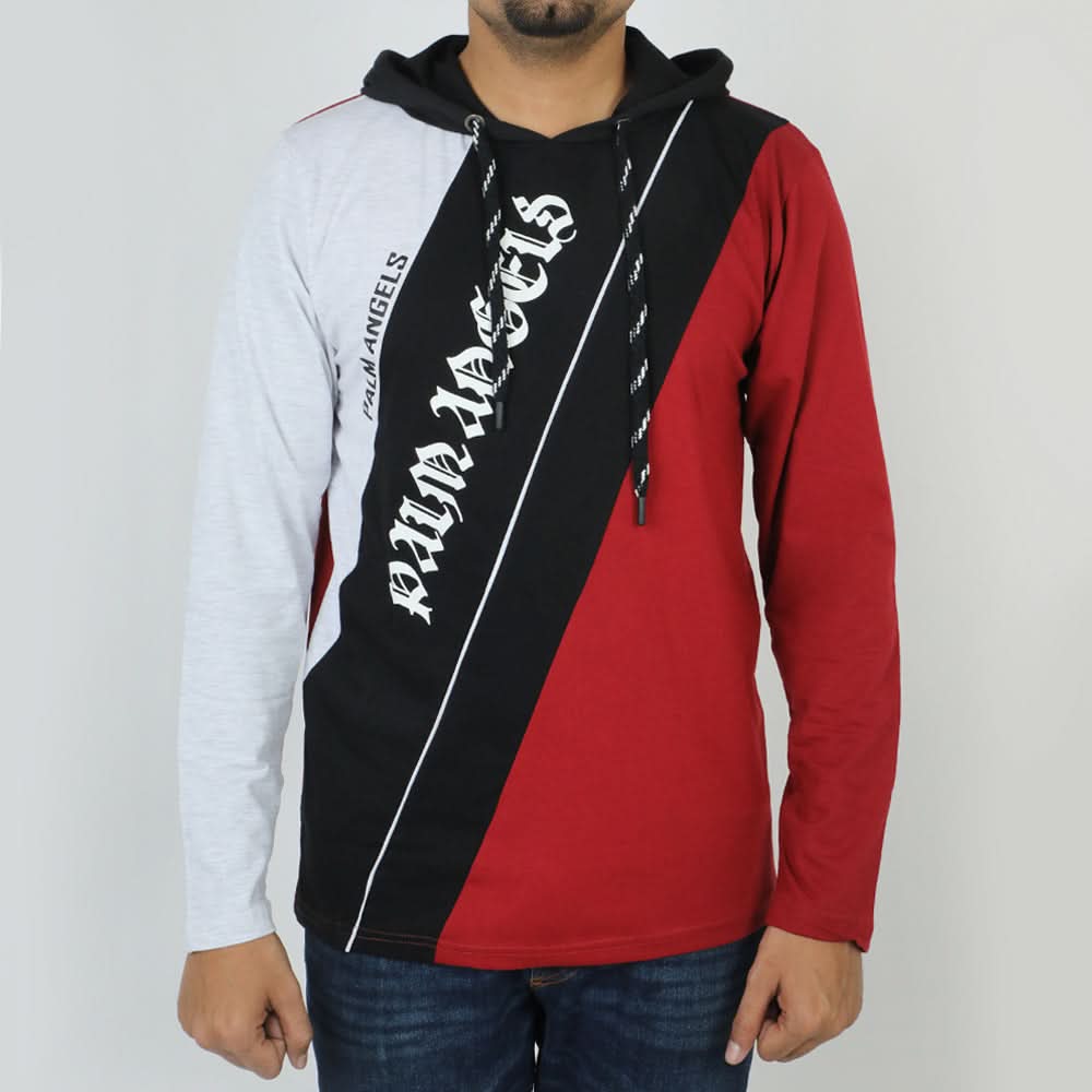 Men's Full Sleeves Hoodie T-Shirt - Maroon, Men's Jackets & Hoodies, Chase Value, Chase Value