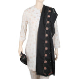 Women's Embroidered Dupatta - Black, Women Dupatta, Chase Value, Chase Value