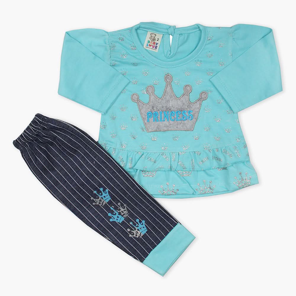 Newborn Girls Suit - Sky Blue, Newborn Girls Winterwear, Chase Value, Chase Value