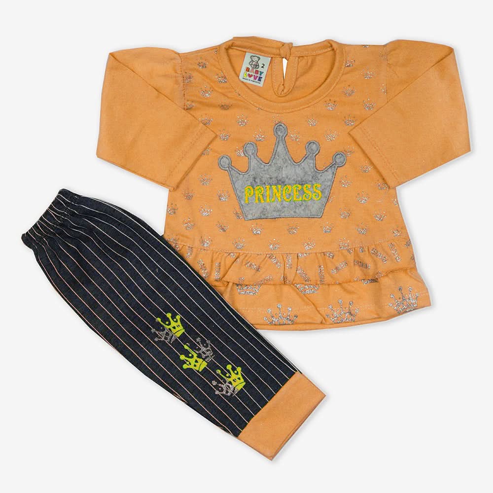 Newborn Girls Suit - Orange, Newborn Girls Winterwear, Chase Value, Chase Value