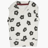 Newborn Girls Sleeveless Sweater - White, Newborn Girls Winterwear, Chase Value, Chase Value