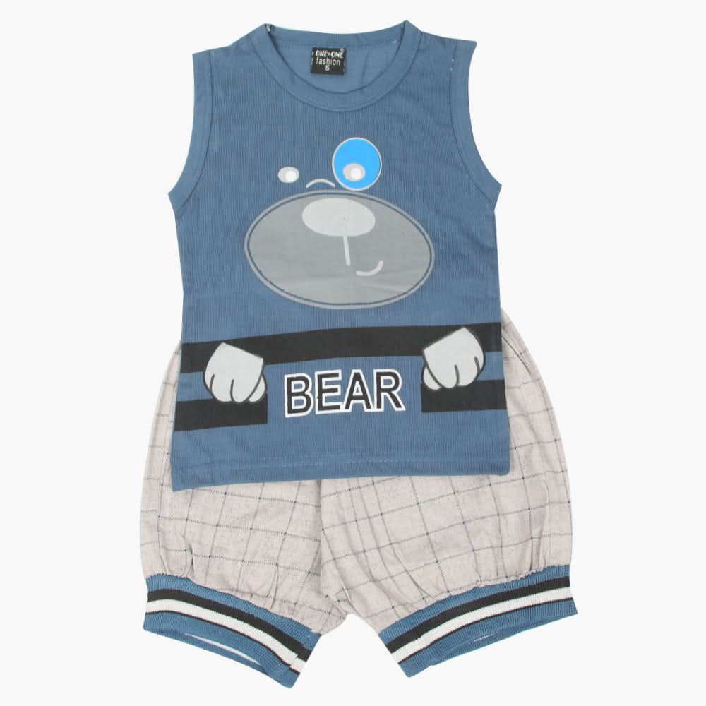 Boys Sando Suit - Steel Blue, Boys Sets & Suits, Chase Value, Chase Value
