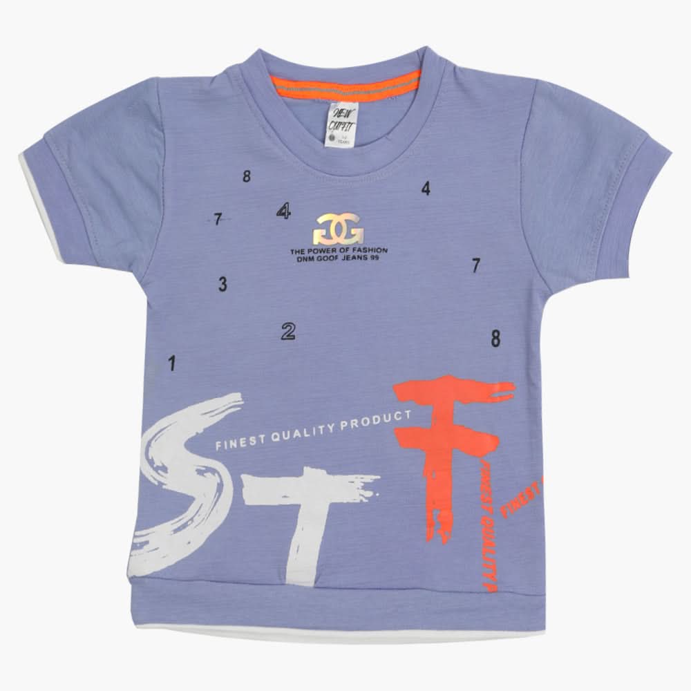 Boys Half Sleeves T-Shirt - Purple, Boys T-Shirts, Chase Value, Chase Value