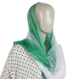 Independence Day Scraf 2Pcs - Green & White, Girls Scraf, Chase Value, Chase Value