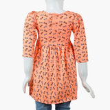 Girls Knitted Frock - Peach, Girls Frocks, Chase Value, Chase Value