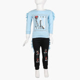 Girls Full Sleeves Tight Suit - Sky Blue, Girls Suits, Chase Value, Chase Value
