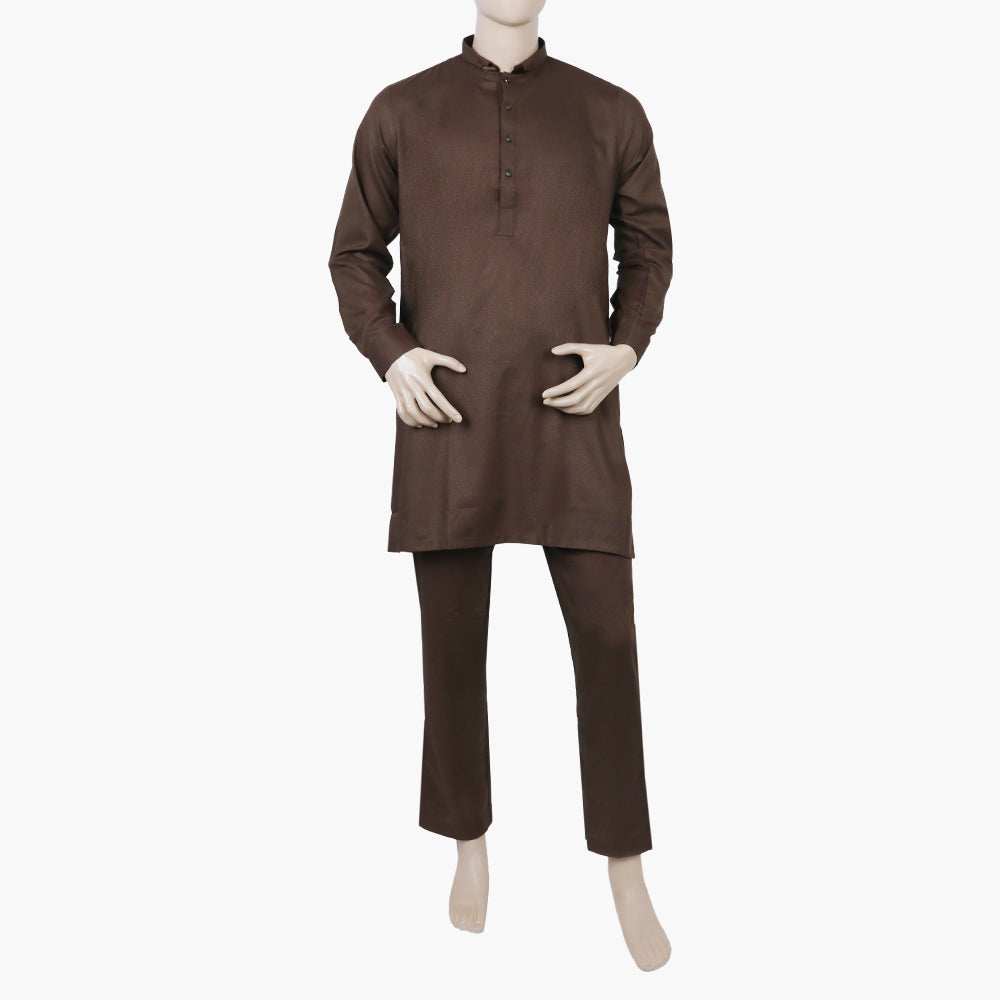 Eminent Men's Trim Fit Kurta Pajama - Brown, Men's Shalwar Kameez, Eminent, Chase Value