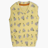 Newborn Girls Sleeveless Sweater - Yellow, Newborn Girls Winterwear, Chase Value, Chase Value