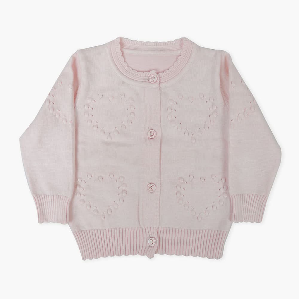 Newborn Girls Sweater - Light Pink, Newborn Girls Winterwear, Chase Value, Chase Value