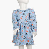 Girls Full Sleeves Frock - Light Blue, Girls Frocks, Chase Value, Chase Value