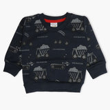 Newborn Boys Full Sleeves T-Shirt - Dark Blue, Newborn Boys Winterwear, Chase Value, Chase Value