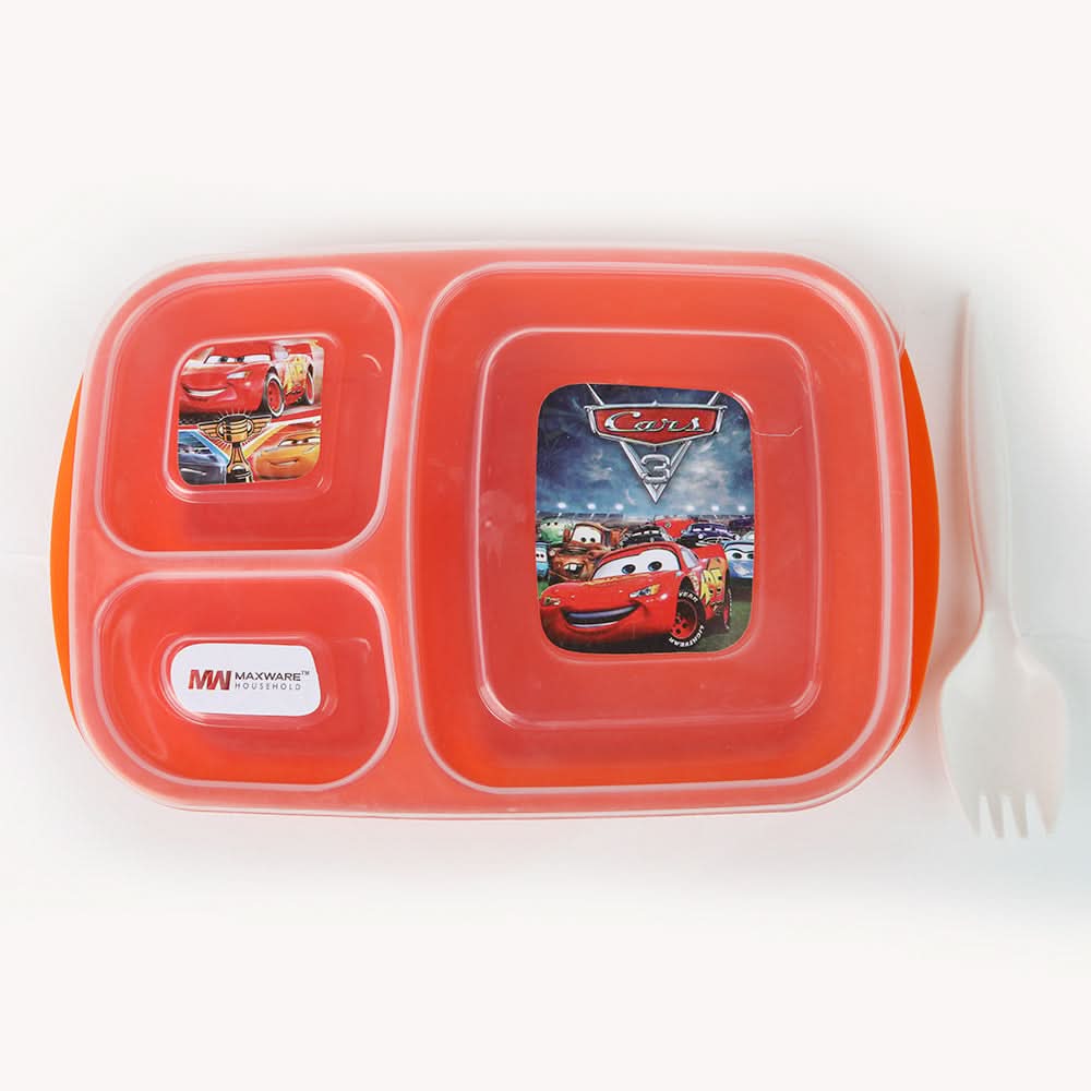 Student Lunch Box with Spoon 1000ml - Orange, Tiffin Boxes & Bottles, Chase Value, Chase Value