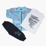 Boys 3Pcs Suit - Blue, Boys Sets & Suits, Chase Value, Chase Value