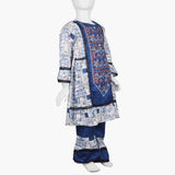 Girls Embroidered Shalwar Suit - Blue, Girls Shalwar Kameez, Chase Value, Chase Value