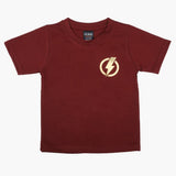 Boys Half Sleeves T-Shirt - Maroon, Boys T-Shirts, Chase Value, Chase Value