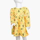 Girls Full Sleeves Frock - Yellow, Girls Frocks, Chase Value, Chase Value