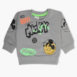 Newborn Boys Full Sleeves T-Shirt - Grey, Newborn Boys Winterwear, Chase Value, Chase Value