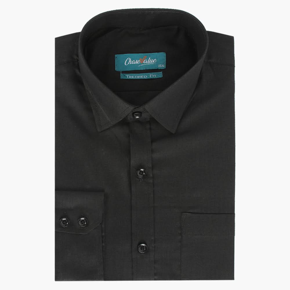 Men's Formal Shirt - Black, Men's Shirts, Chase Value, Chase Value