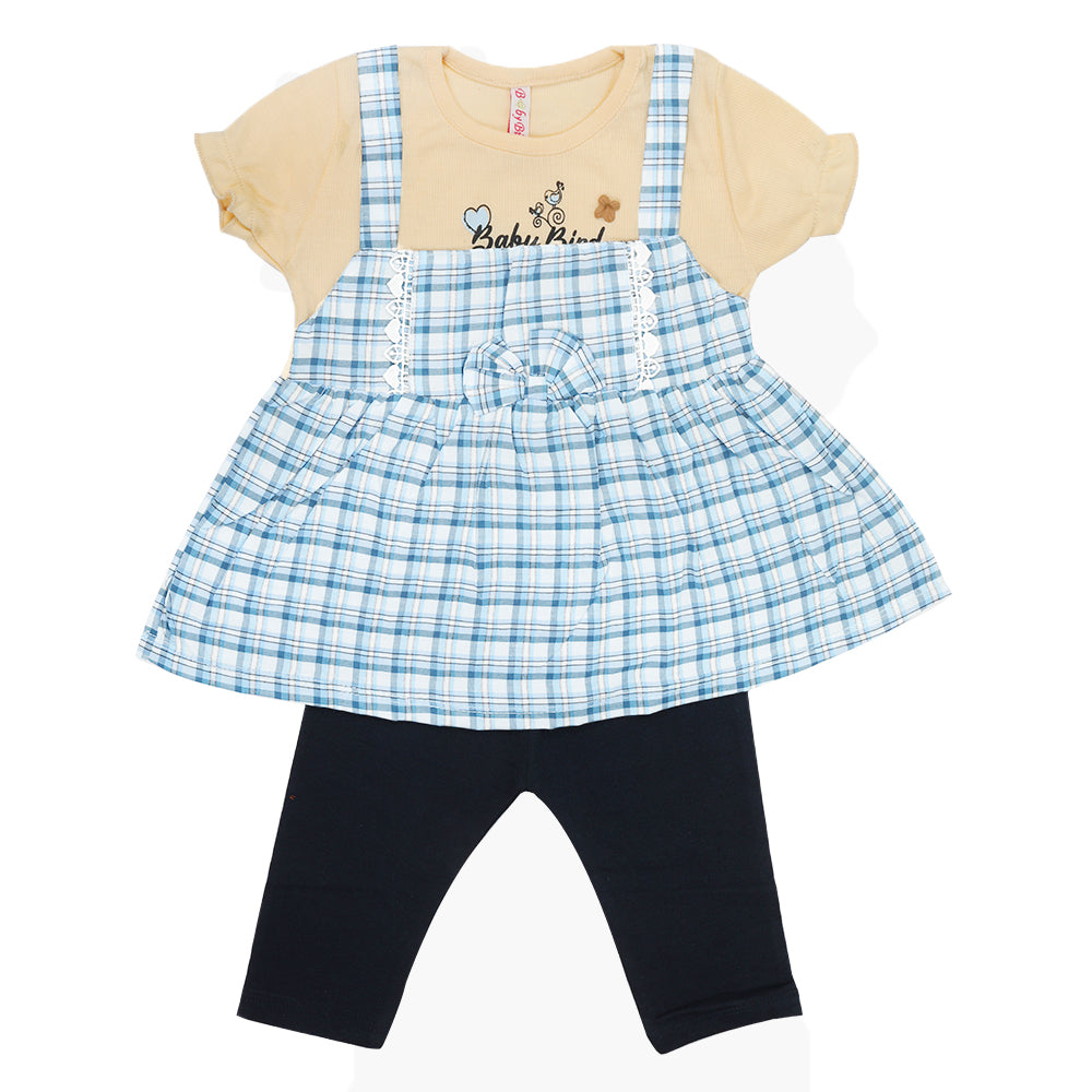 Girls Tights Suit - Light Blue, Girls Shalwar Kameez, Chase Value, Chase Value