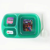 Student Lunch Box with Spoon 1000ml - Green, Tiffin Boxes & Bottles, Chase Value, Chase Value
