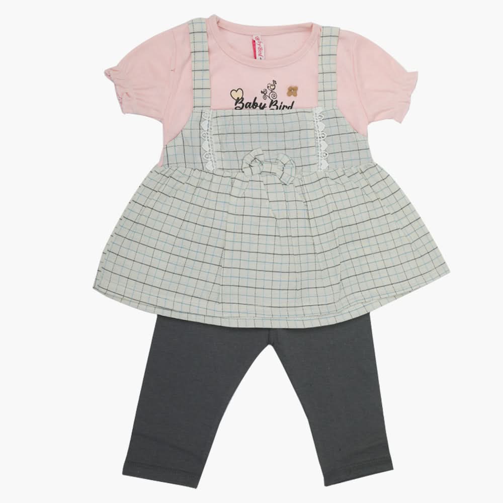 Girls Tights Suit - Fawn, Girls Shalwar Kameez, Chase Value, Chase Value