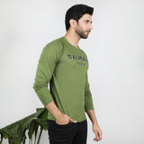 Men's Full Sleeves T-Shirt - Olive Green, Men's T-Shirts & Polos, Chase Value, Chase Value