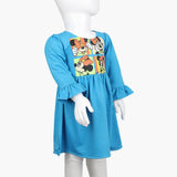 Girls Full Sleeves Frock - Blue, Girls Frocks, Chase Value, Chase Value
