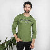 Men's Full Sleeves T-Shirt - Olive Green, Men's T-Shirts & Polos, Chase Value, Chase Value