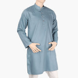 Men's Mashriq Slim Fit Kurta - Steel Blue, Men's Kurtas, Chase Value, Chase Value