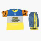 Boys Half Sleeves Suit - Yellow, Boys Sets & Suits, Chase Value, Chase Value