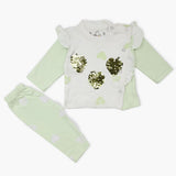 Newborn Girls Full Sleeves Suit - Green, Newborn Girls Winterwear, Chase Value, Chase Value