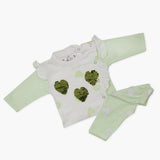 Newborn Girls Full Sleeves Suit - Green, Newborn Girls Winterwear, Chase Value, Chase Value