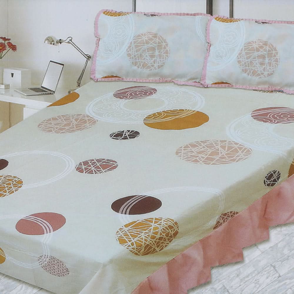 Cotton Frill Double Bedsheet - A7, Double Size Bed Sheet, Chase Value, Chase Value