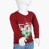 Boys Full Sleeves T-Shirt - Maroon, Boys T-Shirts, Chase Value, Chase Value