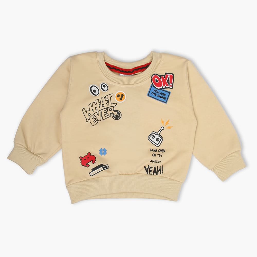 Newborn Boys Full Sleeves T-Shirt - Skin, Newborn Boys Winterwear, Chase Value, Chase Value