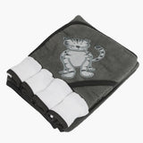 Newborn Hooded Towel 4pcs Set - Dark Grey, Bath Towels, Chase Value, Chase Value