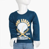 Boys Full Sleeves T-Shirt - Steel Blue, Boys T-Shirts, Chase Value, Chase Value