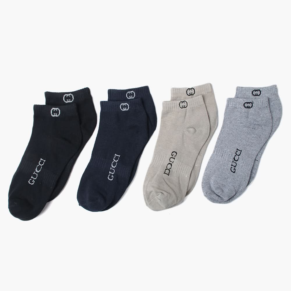 Men's 4Pcs Ankle Socks - Multi Color, Men's Socks, Chase Value, Chase Value