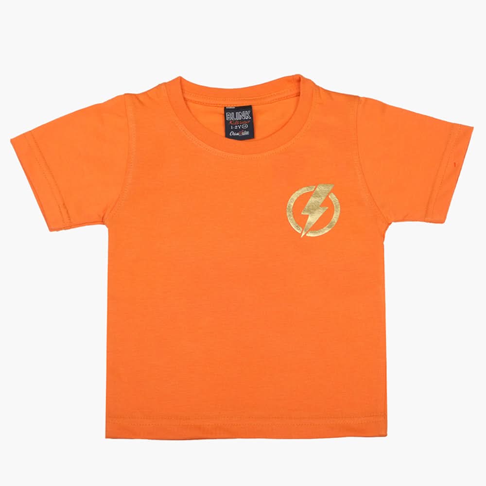 Boys Half Sleeves T-Shirt - Orange, Boys T-Shirts, Chase Value, Chase Value